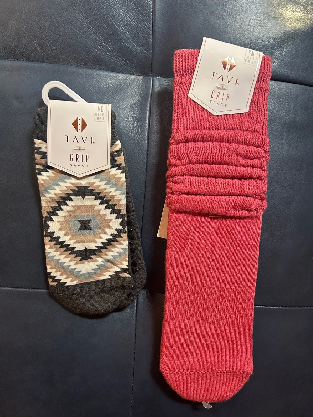 Tavi Two Pairs of Grip Socks (Pilates, Barre, etc)